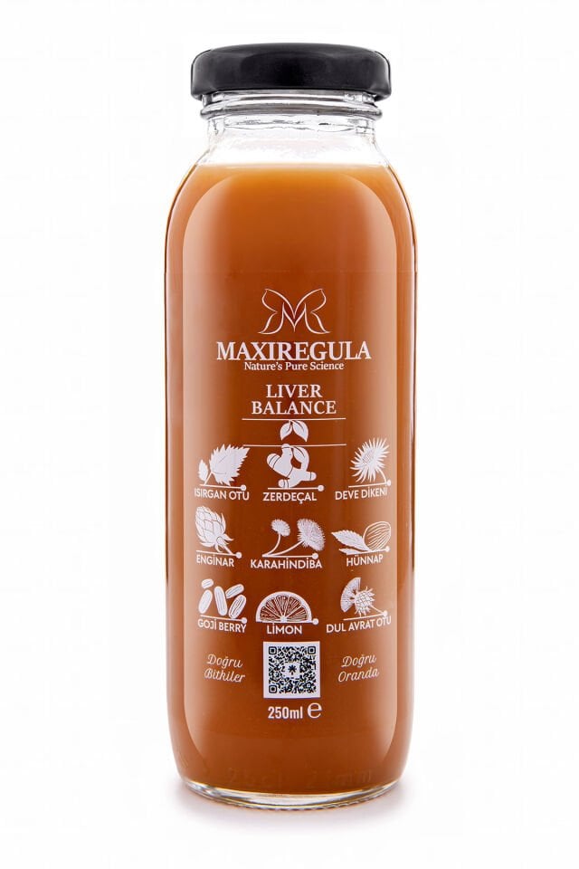 Liver Balance Bitkisel İçerikli Fonksiyonel %100 Şeftali & Elma Meyve Suyu (250ml)